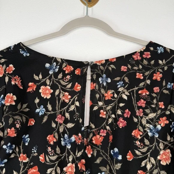 Abercrombie & Fitch Black Floral Ruffle Romper Women’s Size Small - Picture 8 of 10